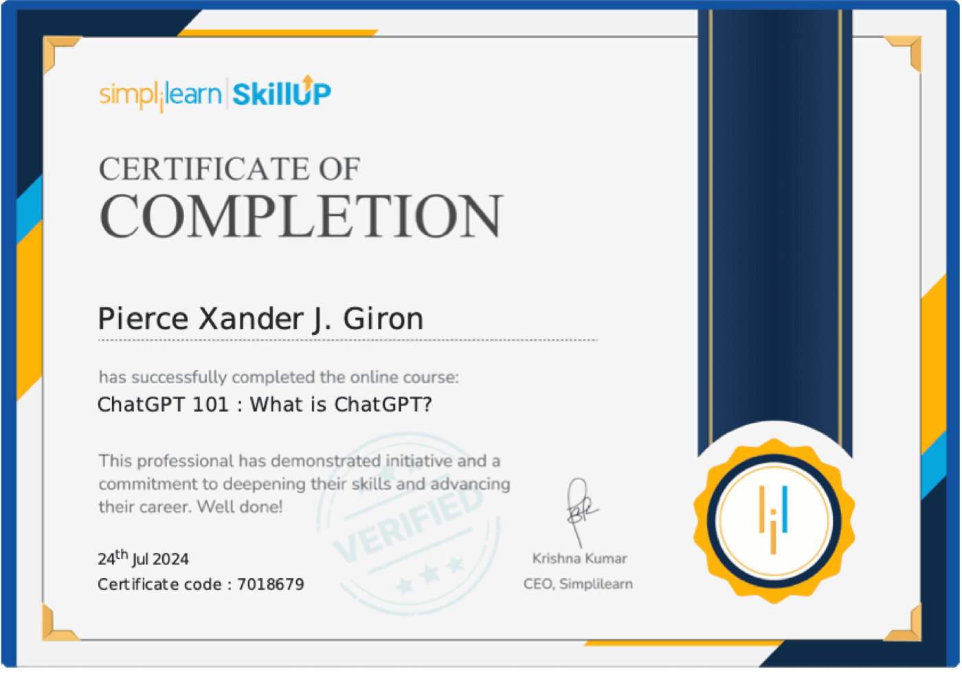 What is ChatGPT certificate